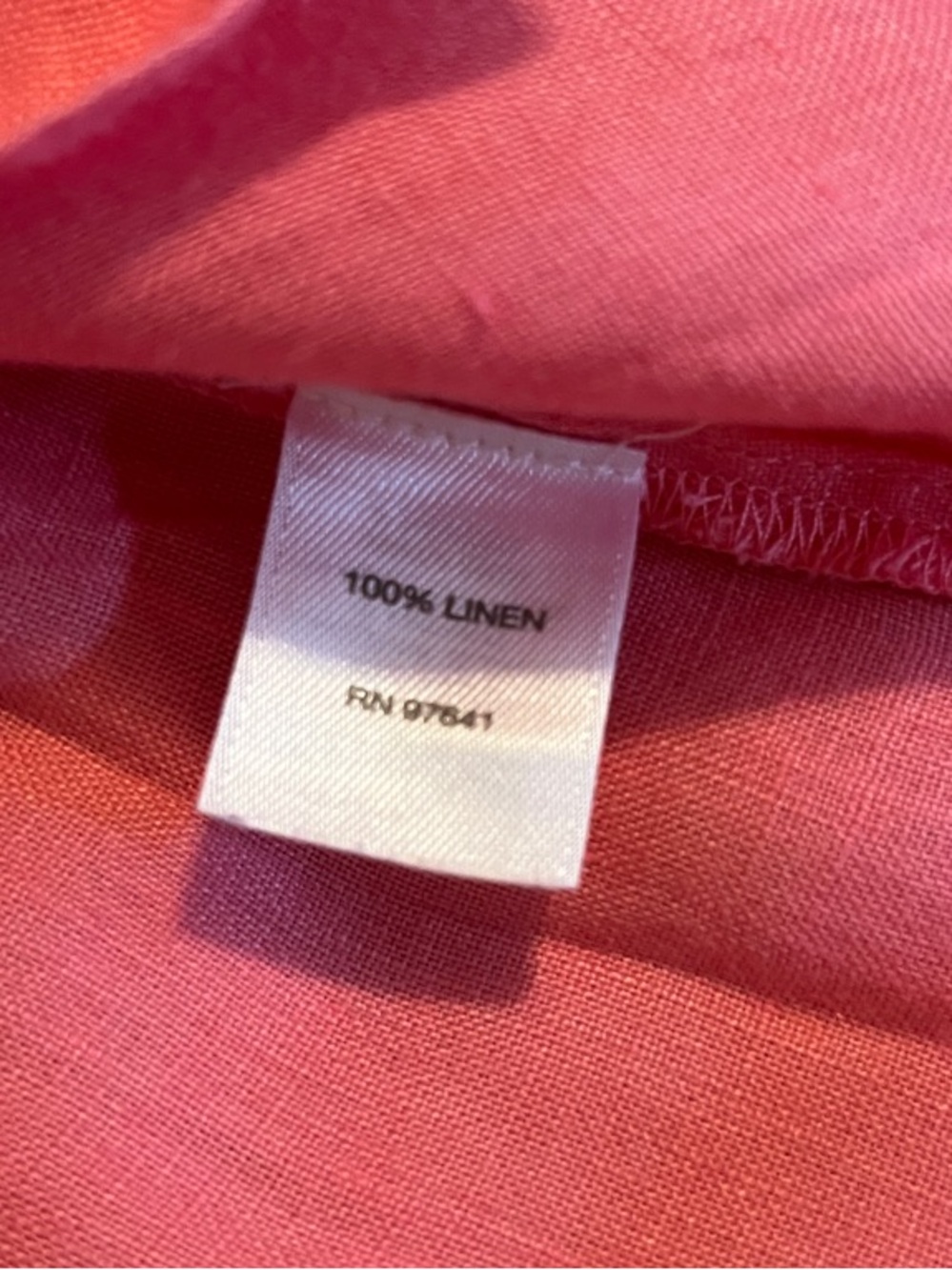 J. Jill Love Linen Bubblegum Pink Button-Down Tunic - Picture 4 of 6